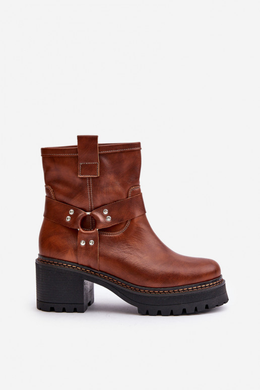 Sieviešu puszābaki Uz pili Ļevskis 3435 brūnas krāsas