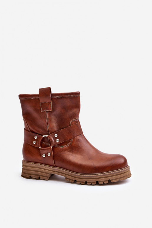 Āda Sieviešu puszābaki ar platiem papēžiem Ļevskis 3610 brūnas krāsas