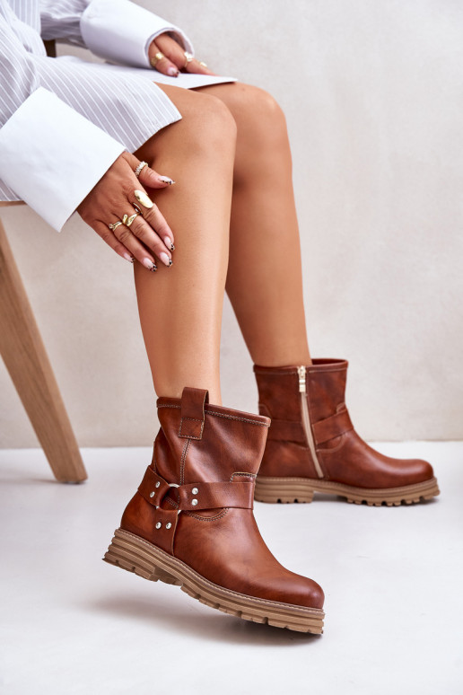 Āda Sieviešu puszābaki ar platiem papēžiem Ļevskis 3610 brūnas krāsas