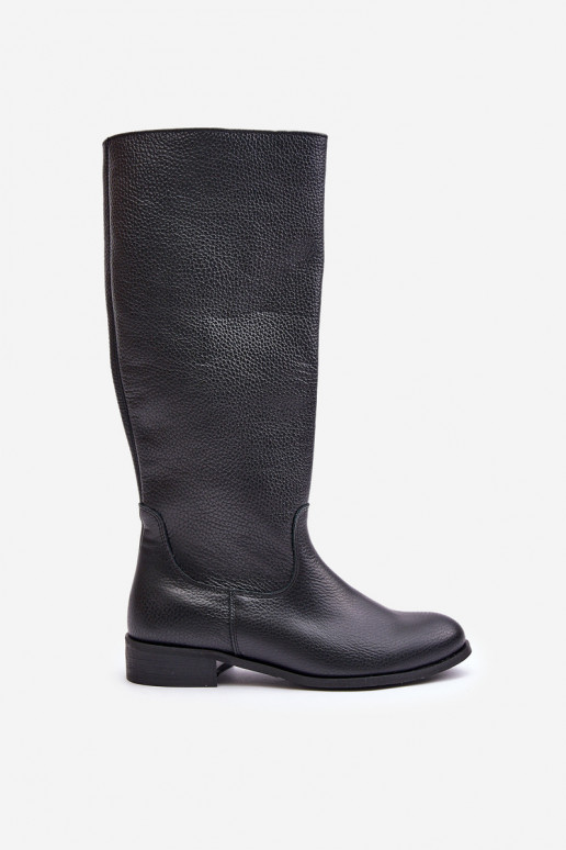 Āda sieviešu garie zābaki Teļa vidus Uz pili Ļevskis 3616 melnas krāsas