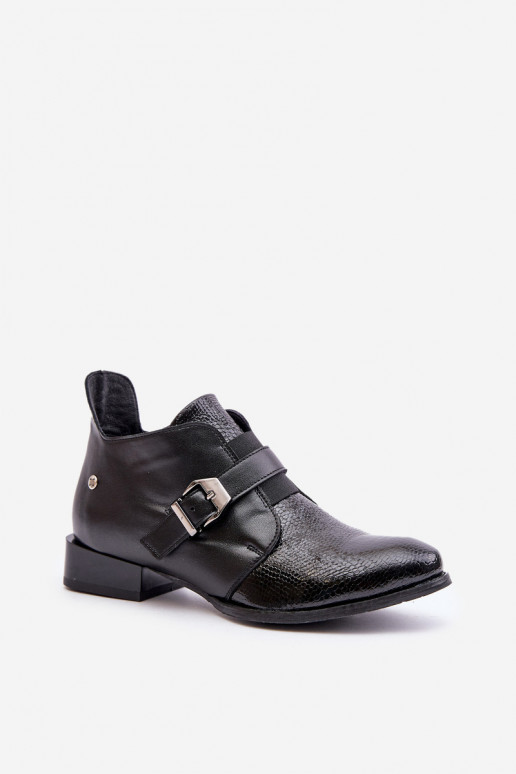 Āda Zems Sieviešu puszābaki Uz pili Tā irciejka 06692-01 melnas krāsas