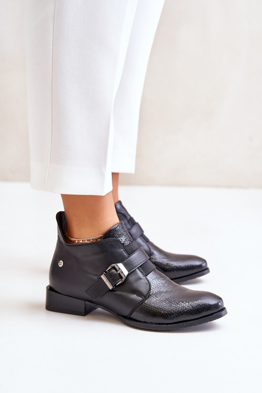 Āda Zems Sieviešu puszābaki Uz pili Tā irciejka 06692-01 melnas krāsas