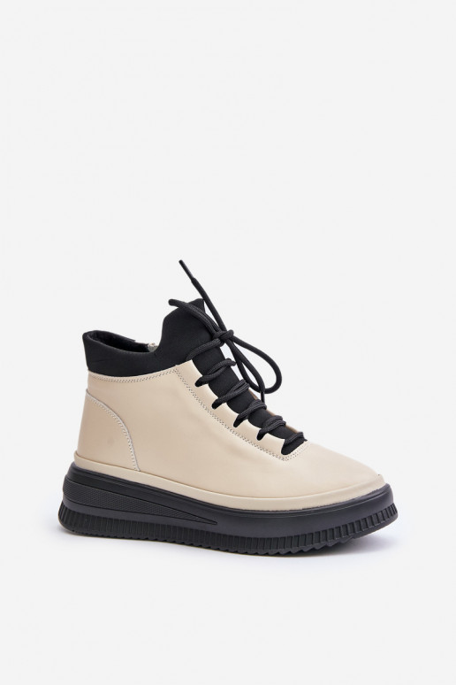 Gaisma Āda sporta apavi ar platformu Artiker 55C0554 smilšu krāsas Gaisma Āda sporta apavi ar platformu Artiker 55C0554 smilšu krāsas