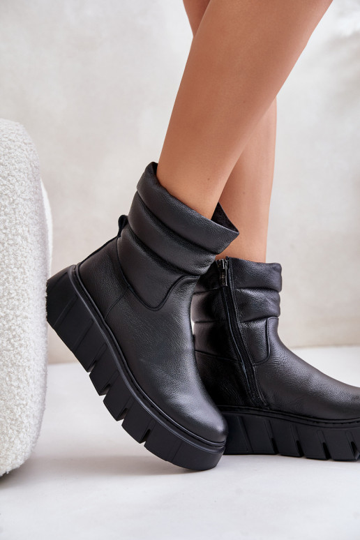 Zazoo 60512 Sieviešu puszābaki Uz pili siltināti melnas krāsas Zazoo 60512 Sieviešu puszābaki Uz pili siltināti melnas krāsas