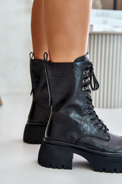 Āda zābaki Sieviešu siltināti GOE OO2N4121 melnas krāsas