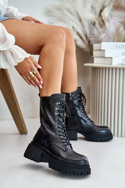 Āda zābaki Sieviešu siltināti GOE OO2N4121 melnas krāsas