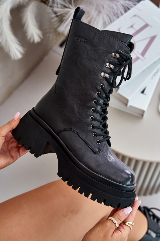 Āda zābaki Sieviešu siltināti GOE OO2N4121 melnas krāsas