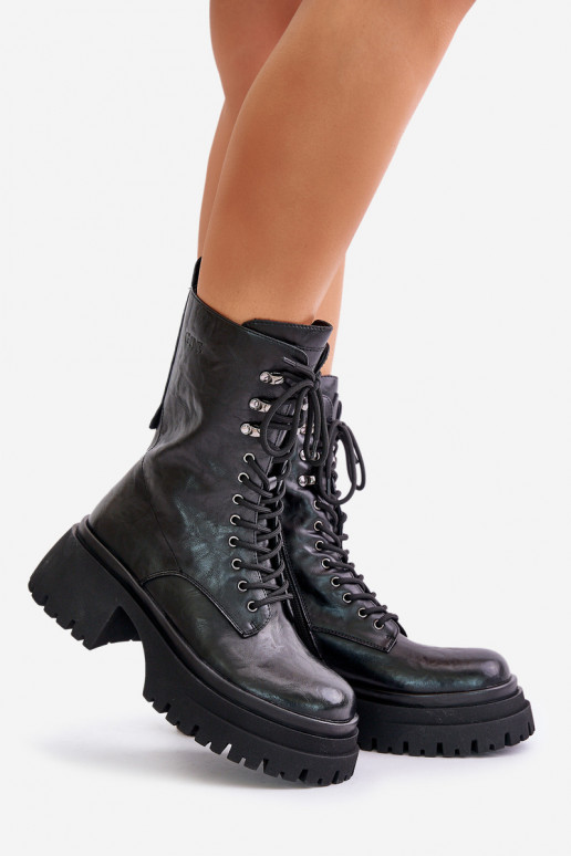 Āda zābaki Sieviešu siltināti GOE OO2N4121 melnas krāsas