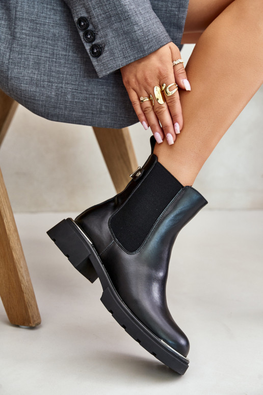 Āda stilīgi puszābaki Uz pili GOE OO2N4147-E2 melnas krāsas