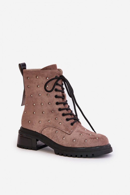 Dekorētas zābaki Sieviešu siltināti D&A MR880-017 Brūnas krāsas Dekorētas zābaki Sieviešu siltināti D&A MR880-017 Brūnas krāsas