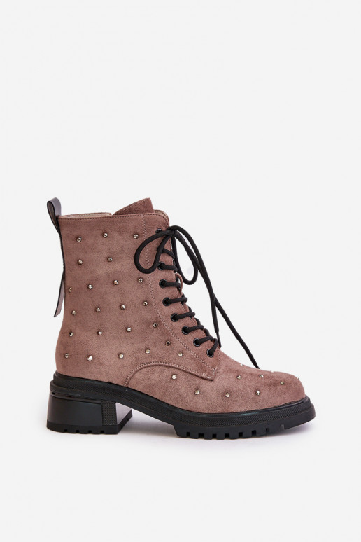 Dekorētas zābaki Sieviešu siltināti D&A MR880-017 Brūnas krāsas Dekorētas zābaki Sieviešu siltināti D&A MR880-017 Brūnas krāsas