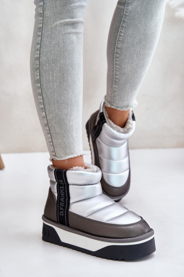 Zems sniega apavi Uz biezas zoles D.Franklin DFSH371010 Sudraba krāsas