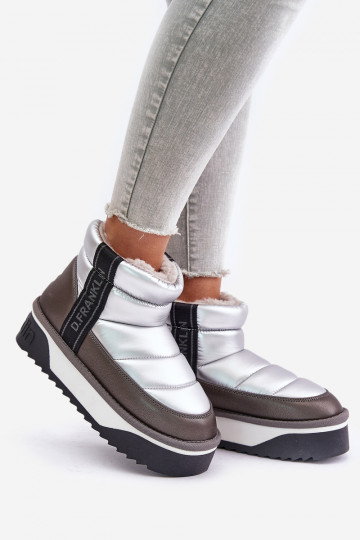 Zems sniega apavi Uz biezas zoles D.Franklin DFSH371010 Sudraba krāsas 2