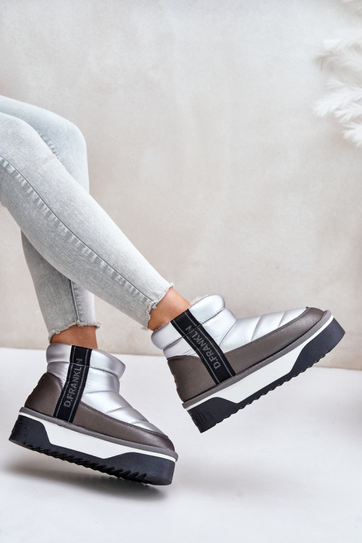 Zems sniega apavi Uz biezas zoles D.Franklin DFSH371010 Sudraba krāsas Zems sniega apavi Uz biezas zoles D.Franklin DFSH371010 Sudraba krāsas