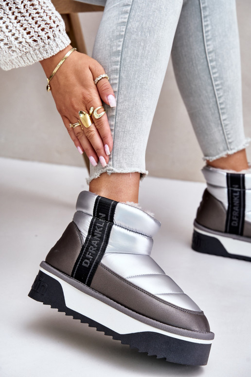 Zems sniega apavi Uz biezas zoles D.Franklin DFSH371010 Sudraba krāsas Zems sniega apavi Uz biezas zoles D.Franklin DFSH371010 Sudraba krāsas