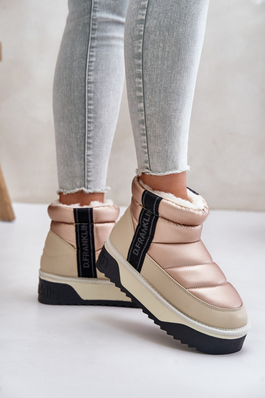 Zems sniega apavi Uz biezas zoles D.Franklin DFSH371010 smilšu krāsas Zems sniega apavi Uz biezas zoles D.Franklin DFSH371010 smilšu krāsas