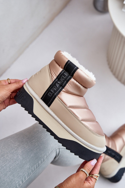 Zems sniega apavi Uz biezas zoles D.Franklin DFSH371010 smilšu krāsas Zems sniega apavi Uz biezas zoles D.Franklin DFSH371010 smilšu krāsas