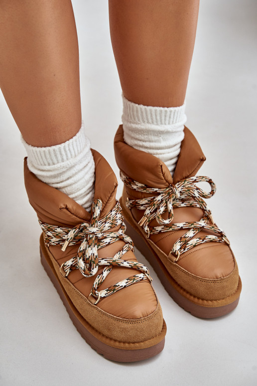 zamšādas sniega apavi SieviešuGrubym Šņorēšanam D.Franklin DFSH375003 brūnas krāsas zamšādas sniega apavi SieviešuGrubym Šņorēšanam D.Franklin DFSH375003 brūnas krāsas