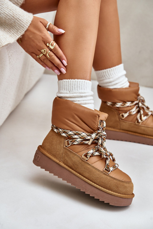 zamšādas sniega apavi SieviešuGrubym Šņorēšanam D.Franklin DFSH375003 brūnas krāsas zamšādas sniega apavi SieviešuGrubym Šņorēšanam D.Franklin DFSH375003 brūnas krāsas