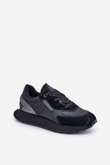 Āda Sneakers modeļa apavi Vīriešiem Big Star OO174297 Hi-Poly System melnas krāsas