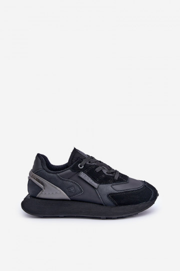 Āda Sneakers modeļa apavi Vīriešiem Big Star OO174297 Hi-Poly System melnas krāsas 2