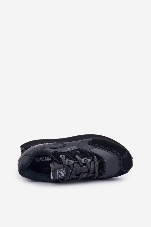 Āda Sneakers modeļa apavi Vīriešiem Big Star OO174297 Hi-Poly System melnas krāsas Āda Sneakers modeļa apavi Vīriešiem Big Star OO174297 Hi-Poly System melnas krāsas