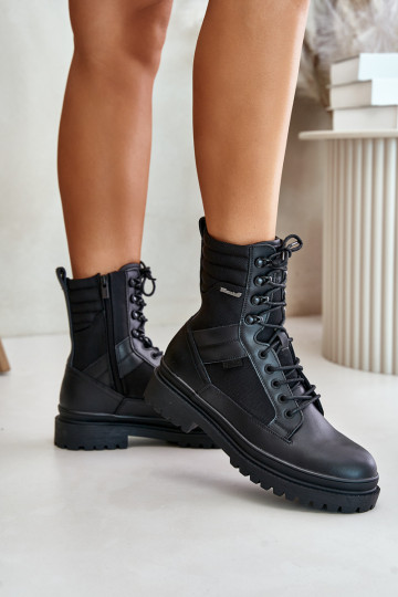 Āda apavi Sieviešu puszābaki Vīriešiem siltināti Big Star OO174164 melnas krāsas