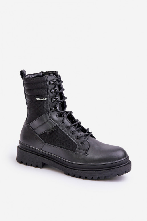 Āda apavi Sieviešu puszābaki Vīriešiem siltināti Big Star OO174164 melnas krāsas