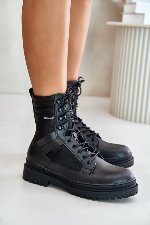 Āda apavi Sieviešu puszābaki Vīriešiem siltināti Big Star OO174164 melnas krāsas