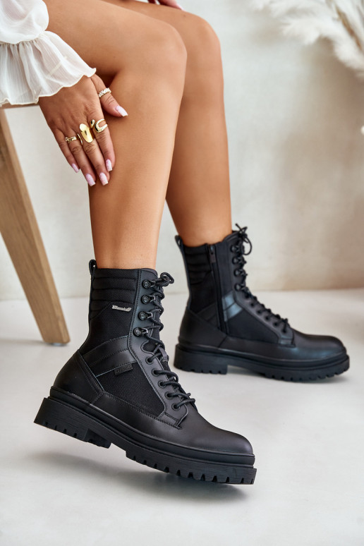 Āda apavi Sieviešu puszābaki Vīriešiem siltināti Big Star OO174164 melnas krāsas