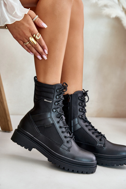 Āda apavi Sieviešu puszābaki Vīriešiem siltināti Big Star OO174164 melnas krāsas