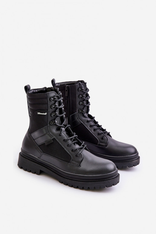 Āda apavi Sieviešu puszābaki Vīriešiem siltināti Big Star OO174164 melnas krāsas