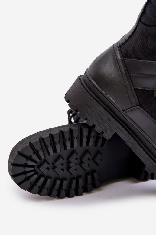 Āda apavi Sieviešu puszābaki Vīriešiem siltināti Big Star OO174164 melnas krāsas