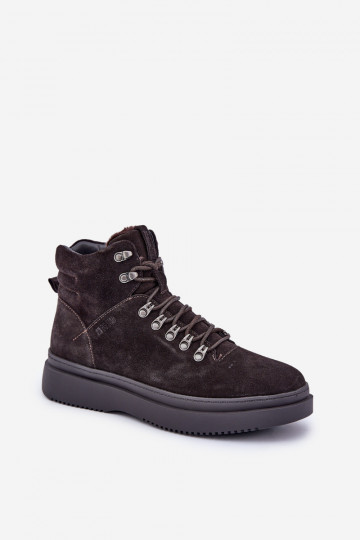 zamšādas apavi Vīriešiem siltināti Big Star OO174189 brūnas krāsas