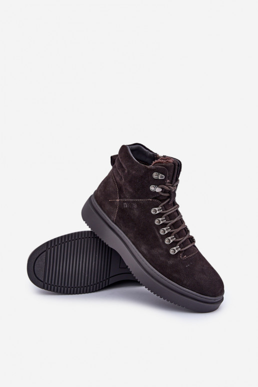 zamšādas apavi Vīriešiem siltināti Big Star OO174189 brūnas krāsas