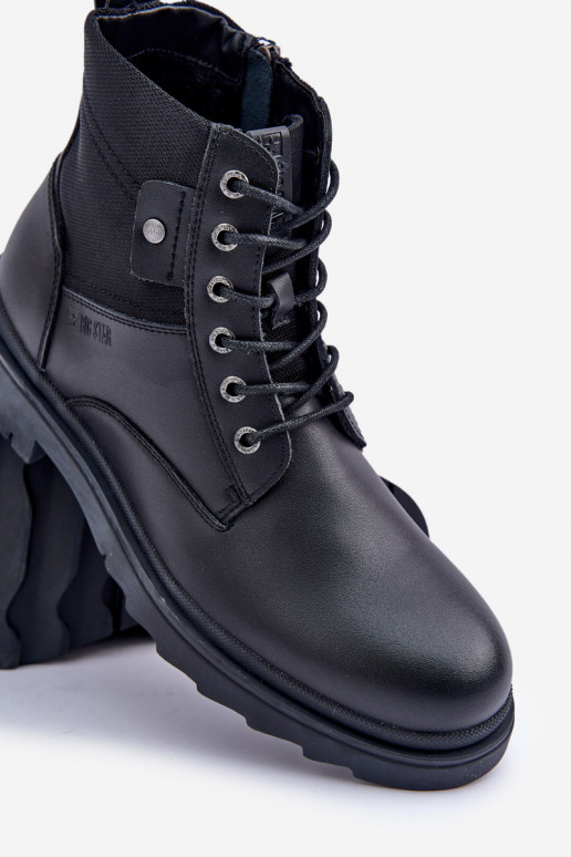 Āda siltināti apavi Sieviešu puszābaki Vīriešiem Big Star OO174166 melnas krāsas