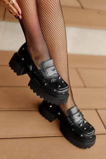 Āda apavi Sieviešu Ar rotājumiem D&A MR880-102 melnas krāsas 2