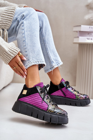 Āda Sneakers modeļa apavi ar platformu Tā irciejka 06767-15 rozā krāsas