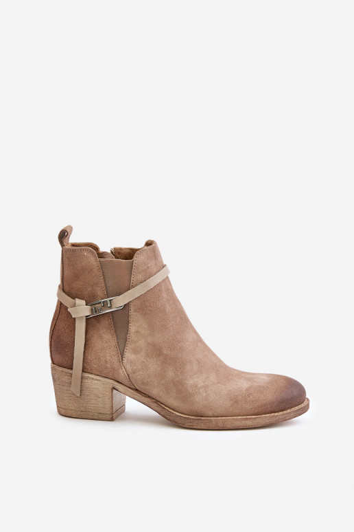 Zazoo 60478 Zamšādas kurpes ar papēdi siltināti Aizsprādzējamas Uz pili smilšu krāsas Zazoo 60478 Zamšādas kurpes ar papēdi siltināti Aizsprādzējamas Uz pili smilšu krāsas