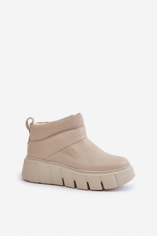 Zazoo 60470 Āda Sieviešu puszābaki ar siltinājumu ar platformu Ziloņkaula krāsas