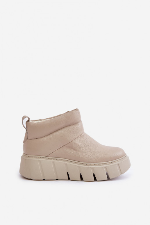 Zazoo 60470 Āda Sieviešu puszābaki ar siltinājumu ar platformu Ziloņkaula krāsas