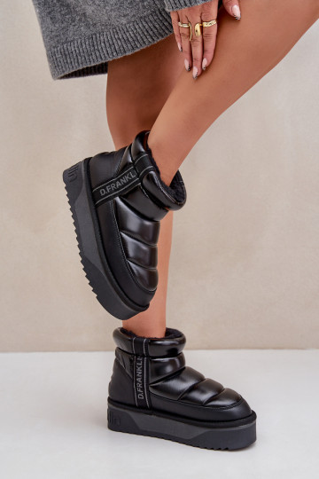 Zems sniega apavi Uz biezas zoles D.Franklin DFSH371011 melnas krāsas