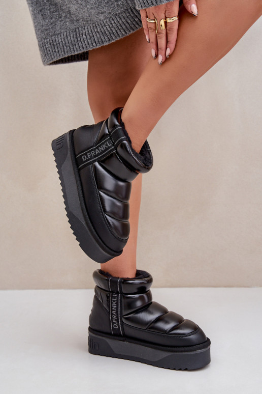 Zems sniega apavi Uz biezas zoles D.Franklin DFSH371011 melnas krāsas Zems sniega apavi Uz biezas zoles D.Franklin DFSH371011 melnas krāsas