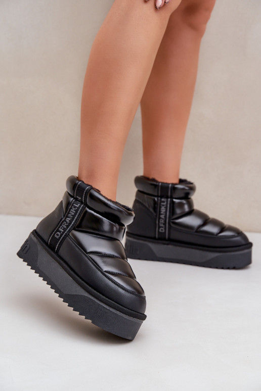 Zems sniega apavi Uz biezas zoles D.Franklin DFSH371011 melnas krāsas Zems sniega apavi Uz biezas zoles D.Franklin DFSH371011 melnas krāsas