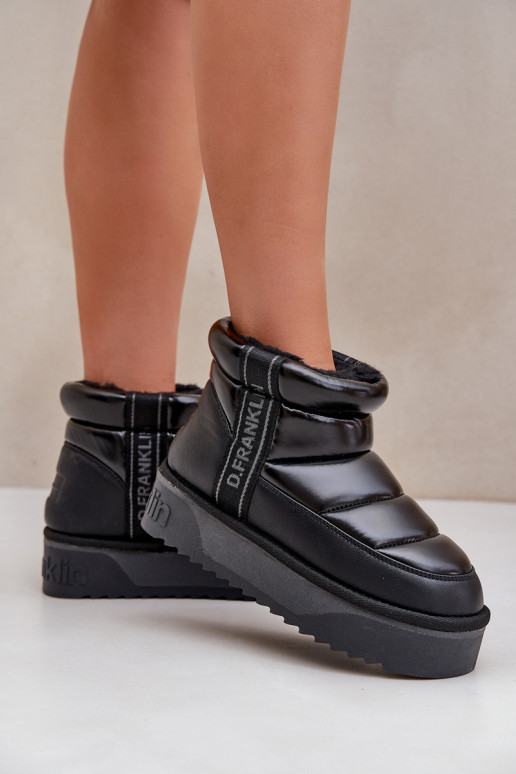 Zems sniega apavi Uz biezas zoles D.Franklin DFSH371011 melnas krāsas Zems sniega apavi Uz biezas zoles D.Franklin DFSH371011 melnas krāsas