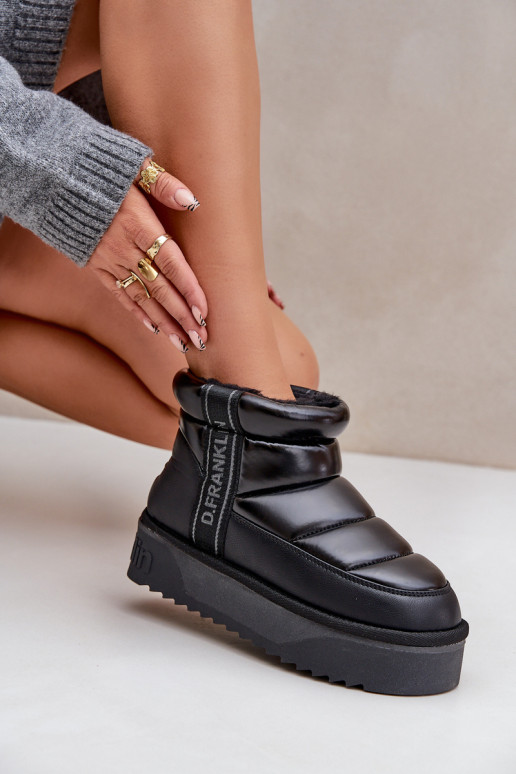 Zems sniega apavi Uz biezas zoles D.Franklin DFSH371011 melnas krāsas Zems sniega apavi Uz biezas zoles D.Franklin DFSH371011 melnas krāsas