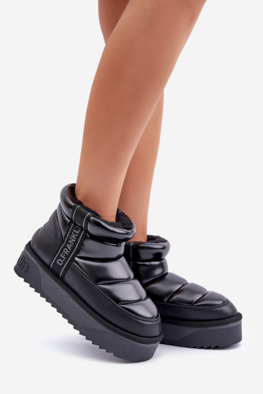 Zems sniega apavi Uz biezas zoles D.Franklin DFSH371011 melnas krāsas Zems sniega apavi Uz biezas zoles D.Franklin DFSH371011 melnas krāsas