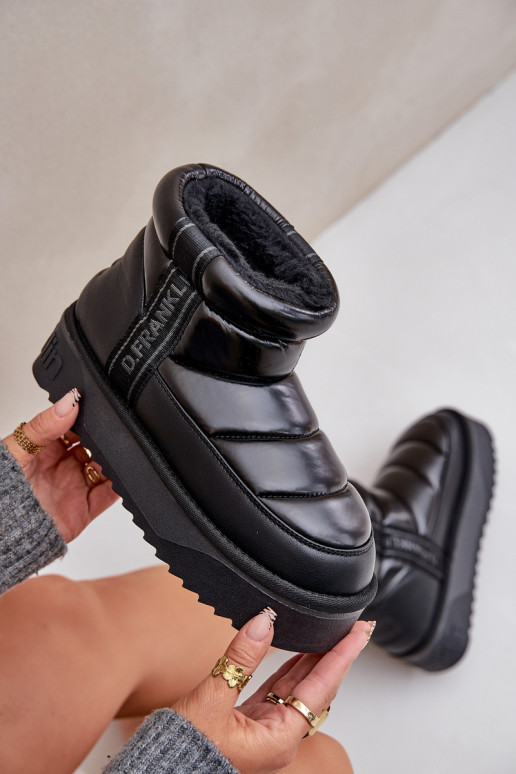 Zems sniega apavi Uz biezas zoles D.Franklin DFSH371011 melnas krāsas Zems sniega apavi Uz biezas zoles D.Franklin DFSH371011 melnas krāsas