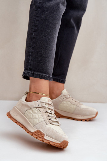 Āda Sneakers modeļa apavi Sieviešu Big Star OO274A315 Hi-Poly System smilšu krāsas 2