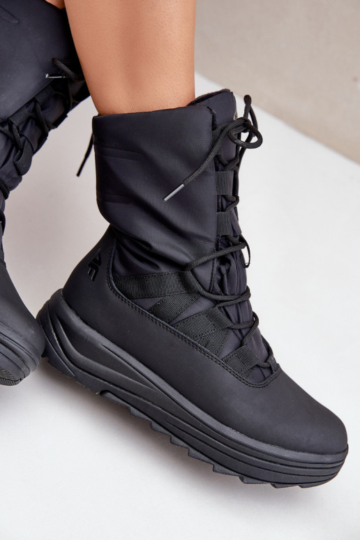 Sieviešu sniega apavi INUAOciepliną Primaloft 4F 4FRAIN24FSBSF012 melnas krāsas